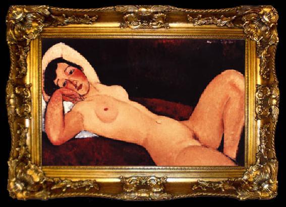 framed  Amedeo Modigliani Reclining Nude (La Reveuse ), ta009-2